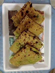 Raw papaya stuffed paratha