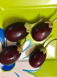 Baked Brinjal pakora (Brinjal Fritters)