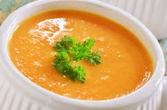  Sweet potato, carrot and ginger soup