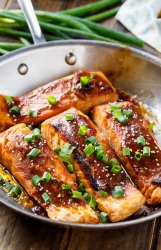 Salmon with citrus  cilantro salsa