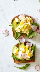 Open Toast Egg Sandwich