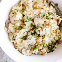 Vegan mushroom risotto