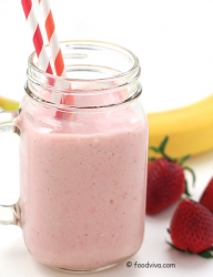 strawberries- banana smoothie