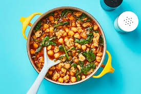 chick pea and spinach stew 