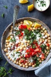 Lebanese chick pea salad