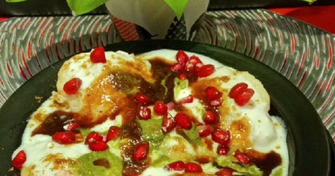 millet tikki chaat